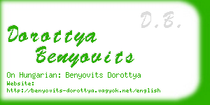 dorottya benyovits business card